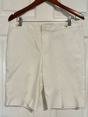 Banana Republic White Tailored Shorts 6